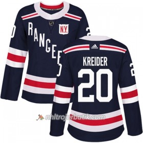 Dame Ishockey New York Rangers Tröja Chris Kreider 20 Adidas 2017-2018 Marinblå 2018 Winter Classic Authentic
